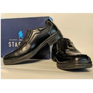 STAFFORD Boys Size 12M Black Buck Slip-On Dress Loafer/ Dress Shoes Dance Youth